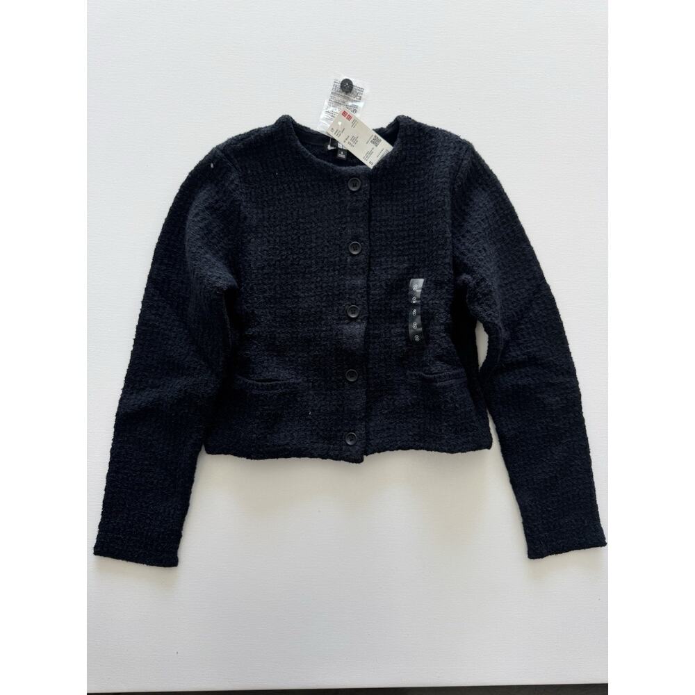 UNIQLO Knitted Short Jacket Women's SIZE S Black NWT
